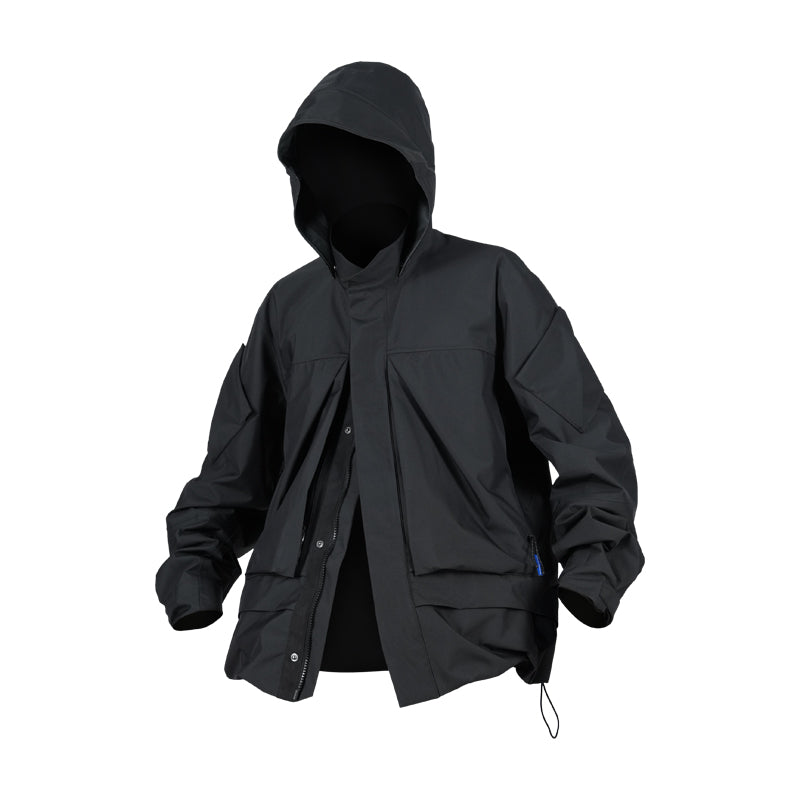 0256 DERMIZAX 3L HARD SHELL DETACHABLE HAT STAND UP COLLAR JACKET