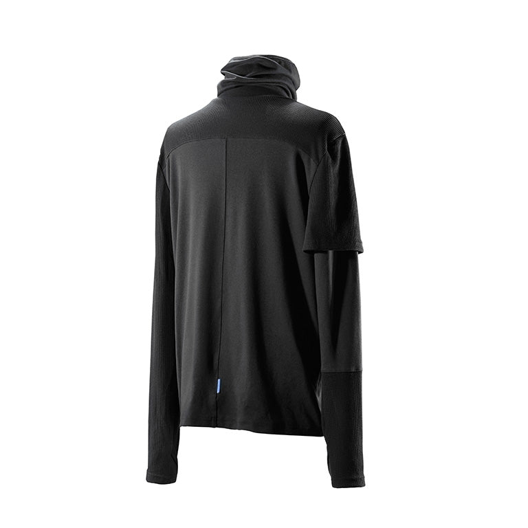 0030 DECONSTRUCTION HIGH COLLAR LONG SLEEVE T-SHIRT