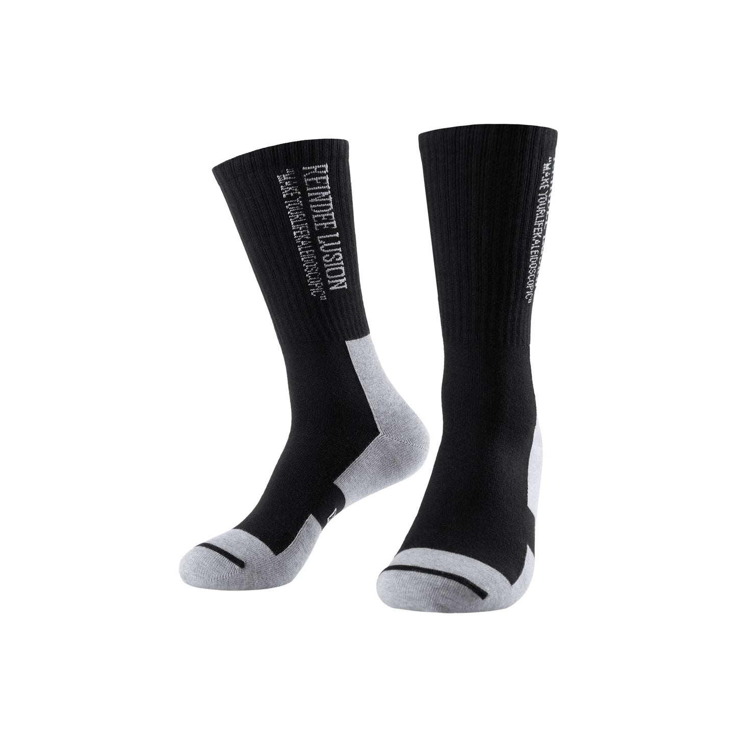 A025/A026 MODULE SPLICING SLOGAN COTTON SOCKS (SHORT/LONG)