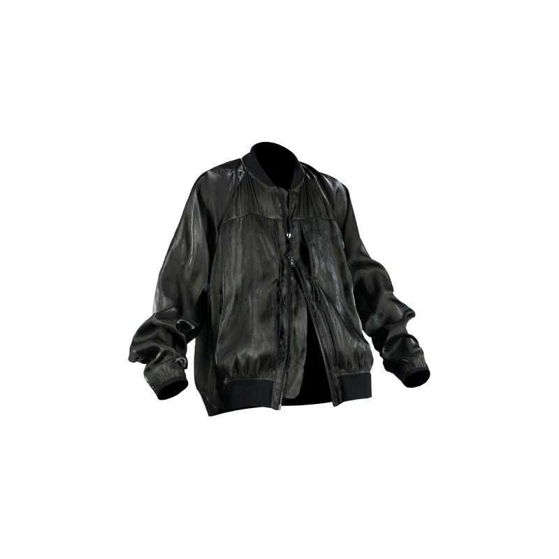0262 TORAY METAL TEXTURE LIGHTWEIGHT MA1 JACKET – REINDEE LUSION
