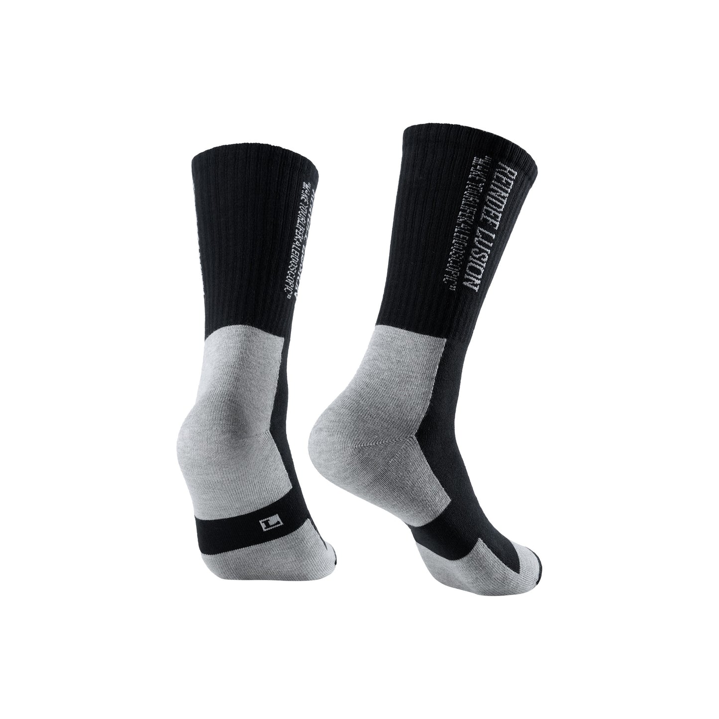 A025/A026 MODULE SPLICING SLOGAN COTTON SOCKS (SHORT/LONG)