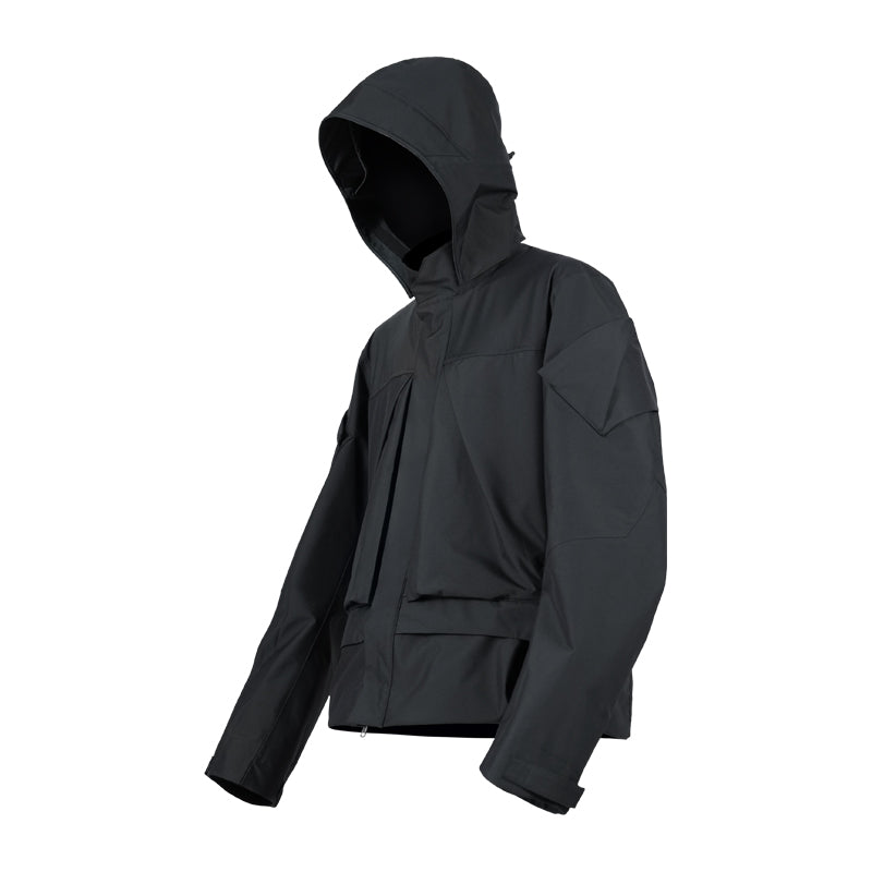 0256 DERMIZAX 3L HARD SHELL DETACHABLE HAT STAND UP COLLAR JACKET