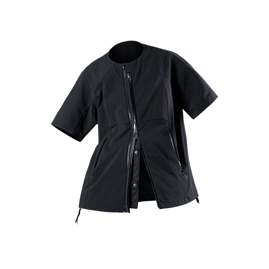 0258 MULTI-FUNCTIONAL ZIPPER SHORT SLEEVE SOFTSHELL COAT