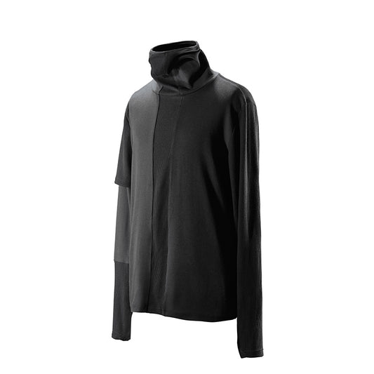 0030 DECONSTRUCTION HIGH COLLAR LONG SLEEVE T-SHIRT