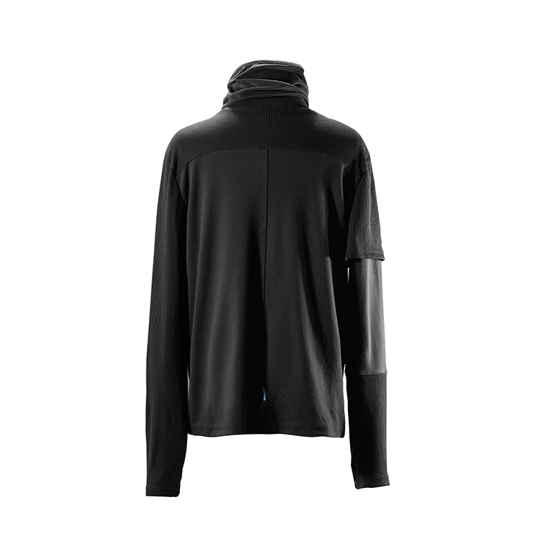 0030 DECONSTRUCTION HIGH COLLAR LONG SLEEVE T-SHIRT